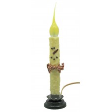 StarHollowCandleCo Corded Light Snowman Taper Candle SHCC2027